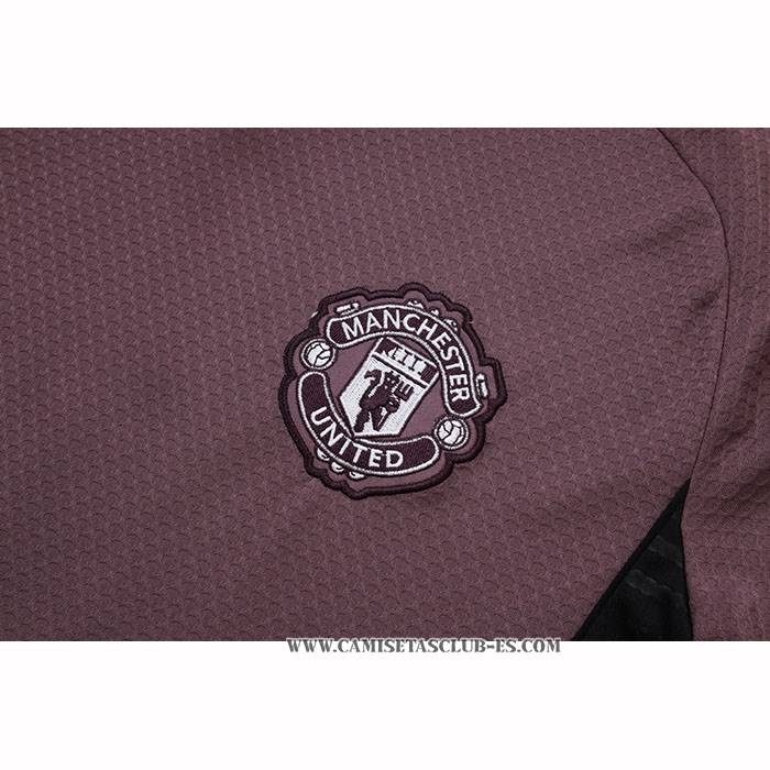 Chandal del Manchester United 25-26 Manga Corta Marron - Pantalon Corto